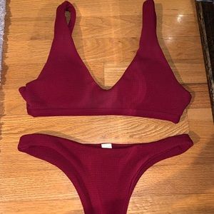 Maroon bikini set